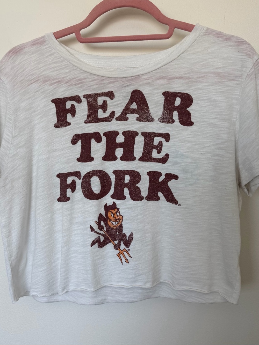 Tailgate Arizona State University Fear the Fork Crop Top - Size M